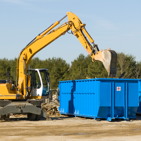 are there any restrictions on where a residential dumpster can be placed in Friendly WV